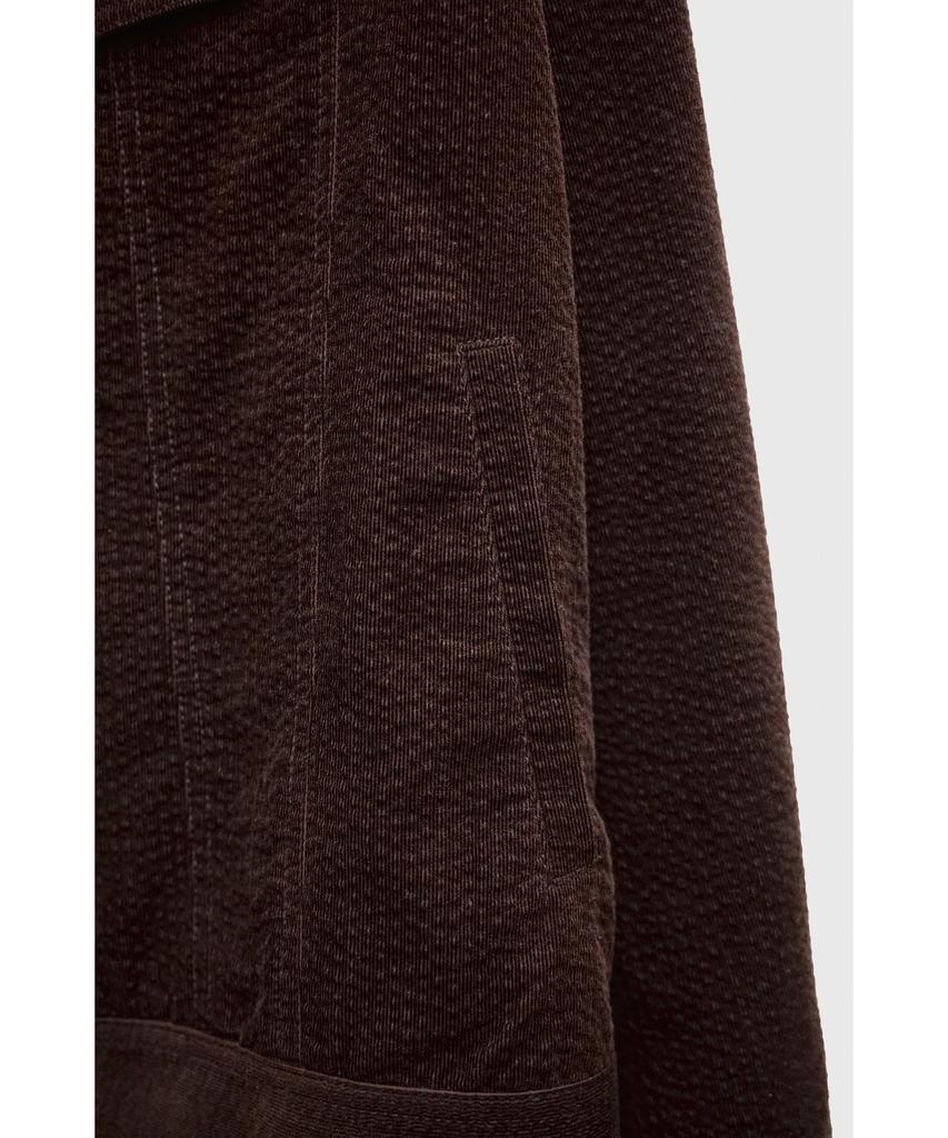 Youth Corduroy Textured Jacket - Brown