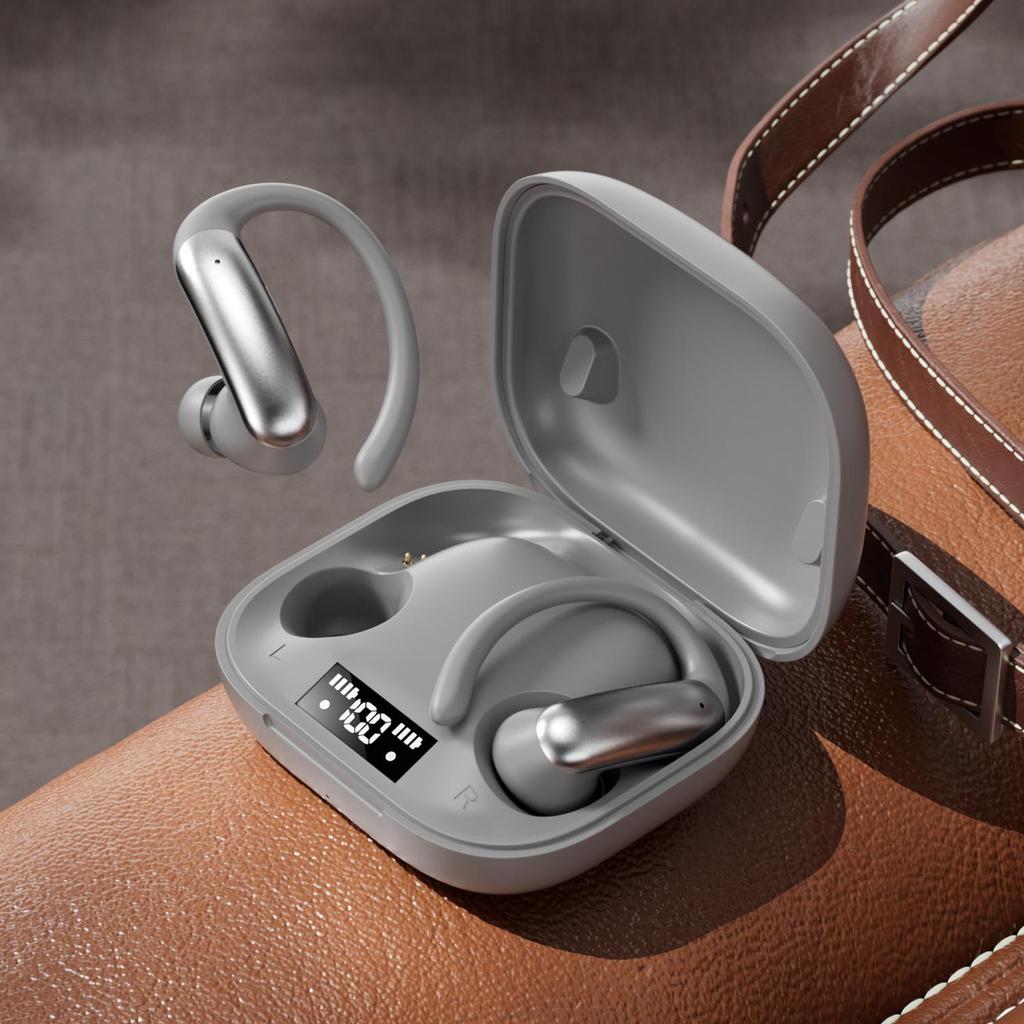 Умные Bluetooth-наушники Smart M144 с заушиной, полувкладыши, с двойным цифровым дисплеем