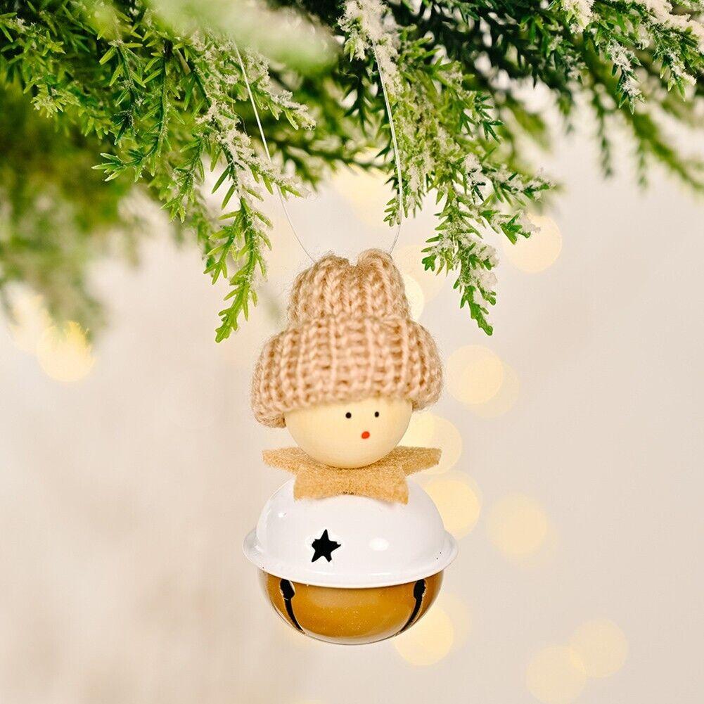 4 шт., милый фестиваль, мультяшная Рождественская кукла, колокольчик, подвесное украшение, Рождественский Новый год, фестиваль, вечеринка, елка, подвеска, украшения