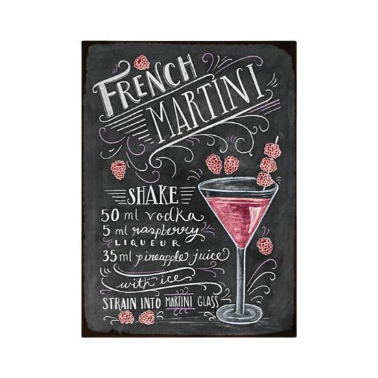 Wall Poster Exquisite Long Lasting Convenient Hanging Smooth Surface Anti-fade DIY Creative Retro European Style Metal Poster