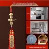 Латунный кулон-горлянка с монетами Пяти Императоров - Аксессуары из самшита для подвешивания на дверь или в машину