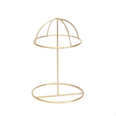 Hoeden Display Stand Metaal met Gouden BasisTone Pruikhouder voor Detailhandelaren, Verzamelaars,