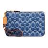 New Fabric Clutch Wrist Bag Medium Size Women's Denim Blue CA538-B4UDF