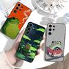 Милый Мультяшный Чехол-Лягушонок для Телефона Samsung S26, S25, S24, S23, S22, S21, S20, S30, Ultra, Plus, Fe, Note, 5G Черный Чехол