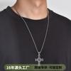 Vintage Oxidized Copper Cross Pendant Necklace With Zircon Accents Hip Hop Statement Jewelry Daily Wear