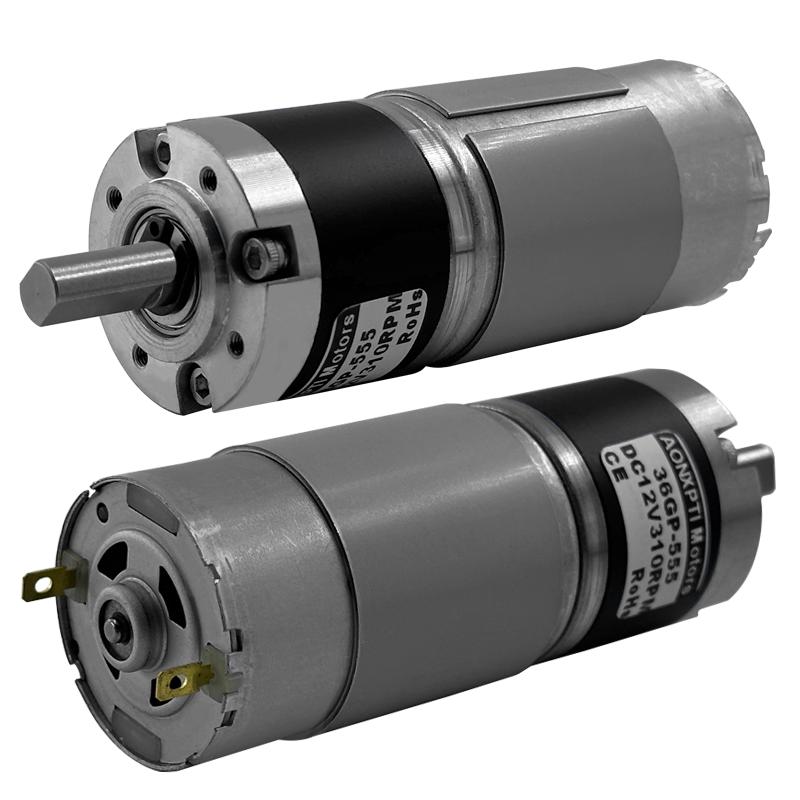 36-555 High Torque DC Geared Micro Motor Speed Adjustable DC12V 24V 36mm Planetary Gearbox Metal Gear Micro Motor 11RPM~2160RPM
