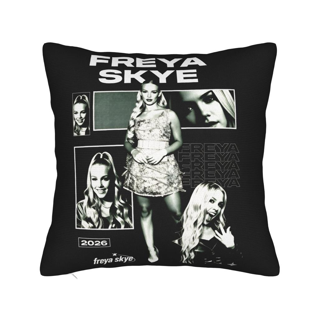 S-Freyas Skye Uk Singer Stars Align Concert Pillow Cover Design Cushion Cover Retro Trendy Pillow Case For Sofa Home Decor