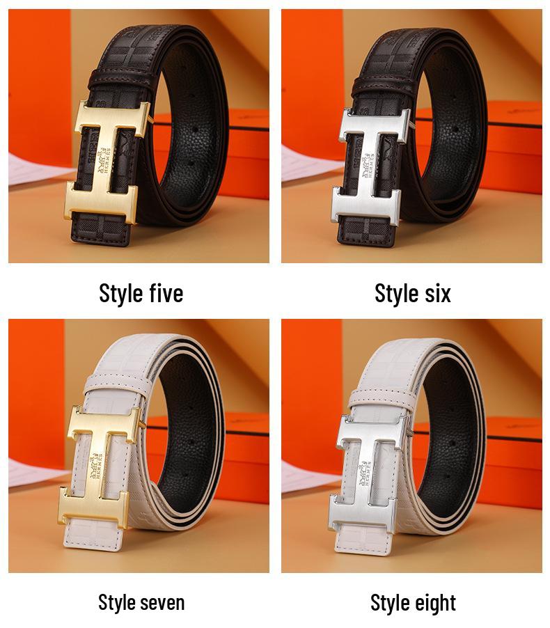 Мужской ремень 2025 года из ретро-кожи с автоматической пряжкой - Модный дизайн для молодежи