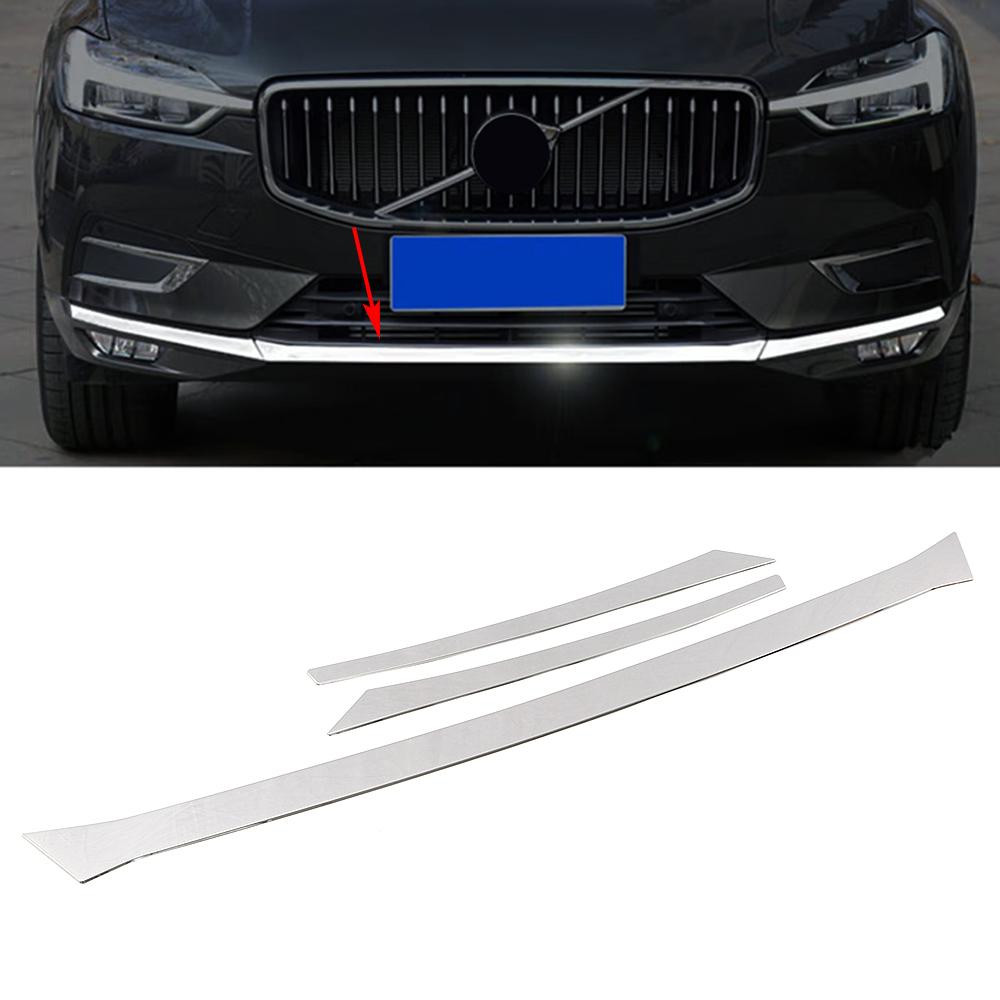 Для Volvo XC60 2018 2024 автомобильный передний бампер губа нижняя решетка ремонт отделка экстерьер автомобиля модификация нержавеющая сталь украшения стиль