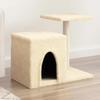 VidaXL Cat Tree with Sisal Scratching Posts Cream 50.5 Cm 172124