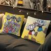 Милые наволочки с мультяшным персонажем в форме чашки, декоративные наволочки для дивана, двусторонняя печать, короткие плюшевые милые наволочки для подушек