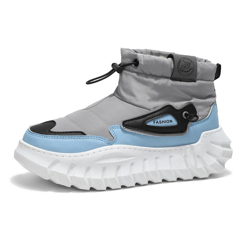 Мужские теплые зимние ботинки водонепроницаемые нескользящие на плюшевой подкладке кроссовки зимние тапочки удобные мужские ботинки