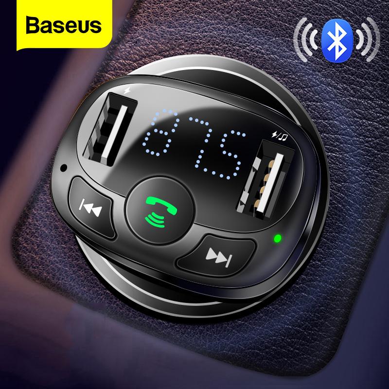 Baseus FM-передатчик Bluetooth Aux Аудио MP3-плеер FM-радио Двойной USB Быстрая зарядка Автомобильное зарядное устройство FM-модулятор Hands-free Автомобильный комплект