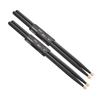 Uxcell 2 Pairs Maple Wood Drumsticks Handle Grip 5A Black Classic Drumsticks for Drumming Musical Instrument Percussion Anti-Slip