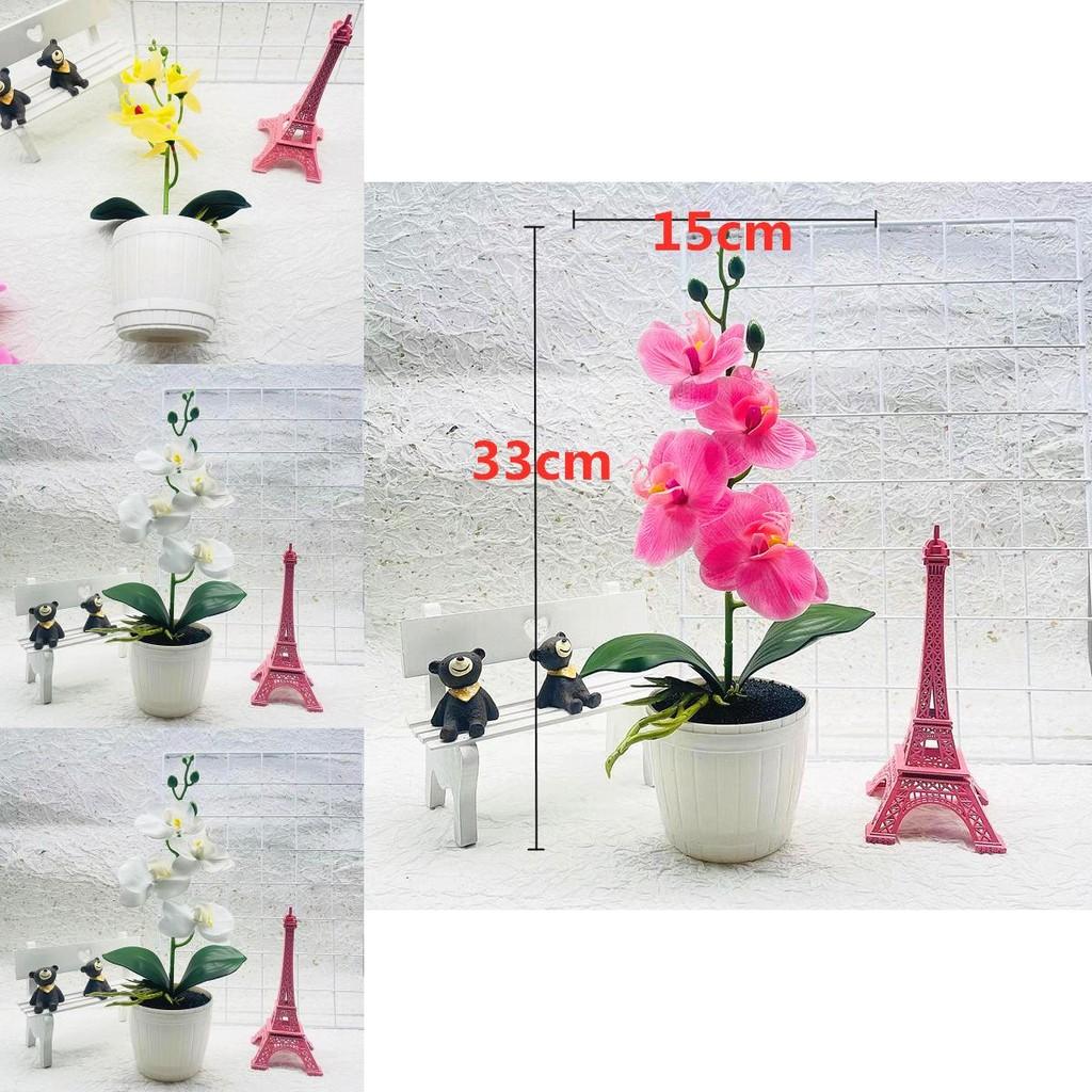Phalaenopsis Faux Flower Arrangement With Injection Molded Craft For House Decoration And Gift