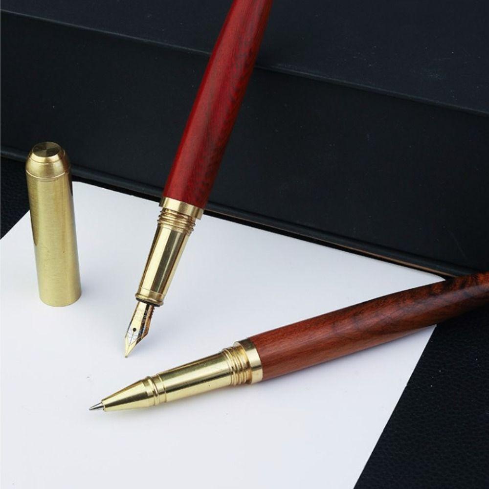 Гладкая ручка для письма Business Wood Fountain Pen Изысканная ручка для подписи Business Artist