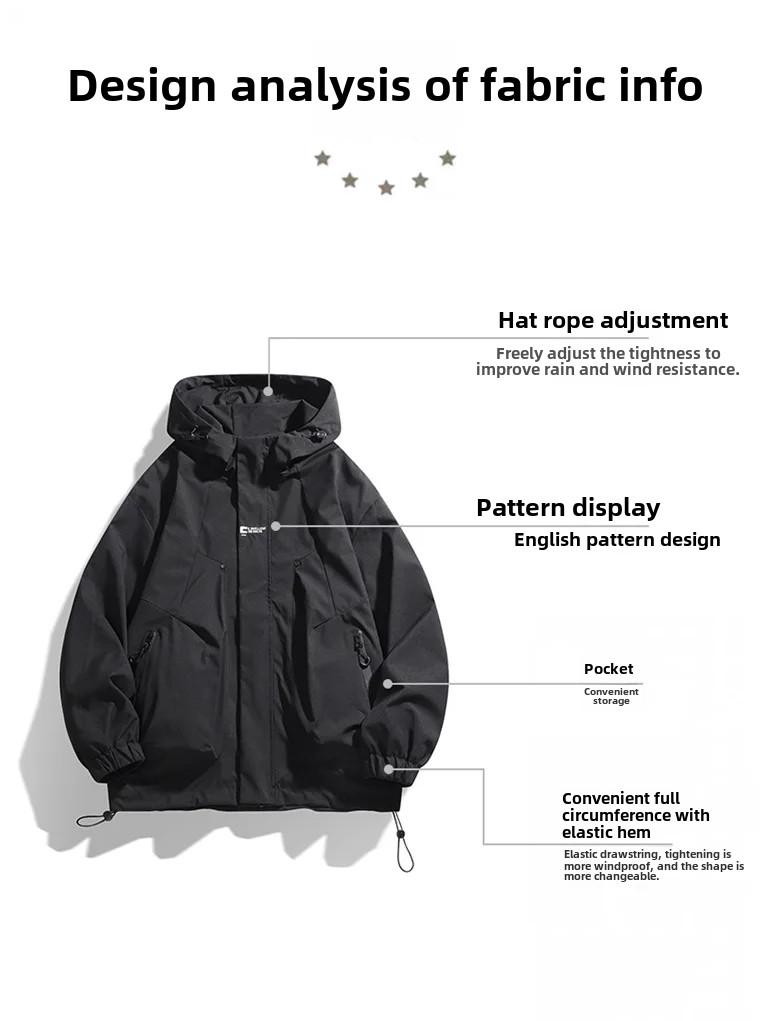 Мужская модная рабочая куртка 2024 года — стильная одежда для альпинизма на весну и осень