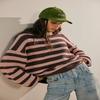 Autumn Winter Women's Printed Striped Long-sleeved Turtleneck Sweater