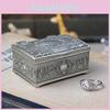 Luxurious Silver Zinc Alloy Jewelry Organizer Box For Rings Earrings And Necklaces