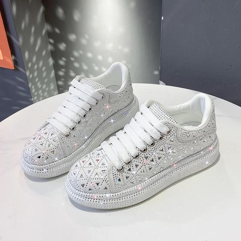 Женские блестящие кроссовки на воздушной подушке для женщин, модная повседневная обувь для бега, серебристая женская обувь, удобная спортивная обувь Zapatillas