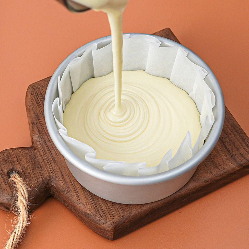 50/100pcs 4/6/8 Inch Mousse Cake Wrapper with Ruffled Edges Disposable Cupcake Liner Bakery