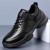 Осенние новые легкие роскошные высококачественные мягкая кожа мягкая подошва повседневная обувь черные водонепроницаемые спортивные туфли