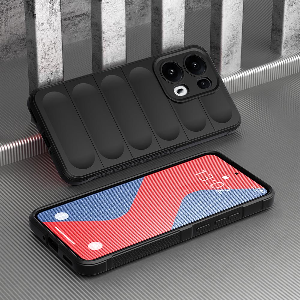KEYSION Противоударный матовый чехол для OPPO Reno13 Pro 5G Противоскользящий мягкий силиконовый чехол для телефона OPPO Reno 13 5G 13 Pro 5G
