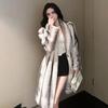 Women's Fur Coat Mink Long-Cut Coat Whole Mink Velvet Warm Cross Mink Mink Fur Young Slimming