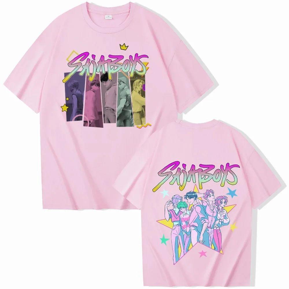 Kpop Охотники на демонов Фанмерч Мира Руми Зои Хантрикс Футболка Летние Графические Футболки Подарок для фанатов Мужчины Женщины Повседневные Хлопковые Футболки Оверсайз