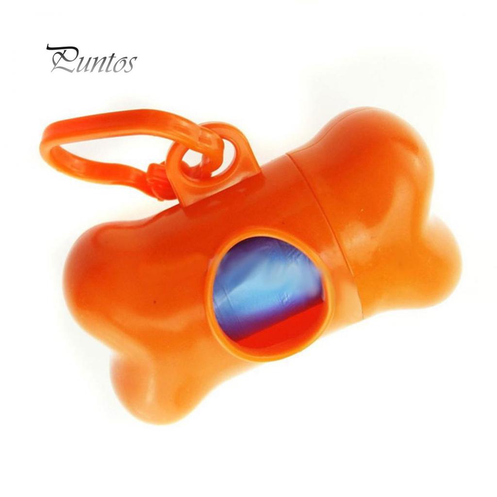 Портативный диспенсер - бокс 8*4см держатель пакетов для мусора или корма легко крепится к поводку домашнего питомца