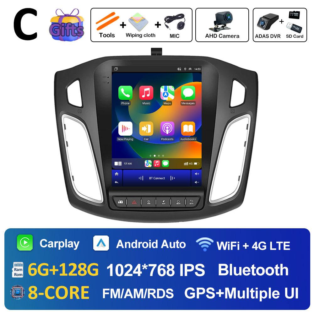 Android 14 Авто Радио Плеер Для Ford Focus 3 Mk 3 2011 2012 2013 2014 - 2019 DSP Стерео Вентилятор Охлаждения 2.5D Сенсорный Экран Нет 2 DIN