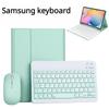 Bluetooth Keyboard Leather Case for Samsung Galaxy Tab A8 10.5 S6 Lite 10.4 S7 S8 S9 11in S7 Plus S7 FE S8 S9 Plus 12.4 Case Tablet Cover