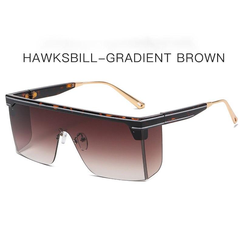 Винтажные негабаритные квадратные солнцезащитные очки для мужчин и женщин, брендовые дизайнерские солнцезащитные очки с плоским верхом, модные цельные линзы, солнцезащитные очки для женщин, женские оттенки