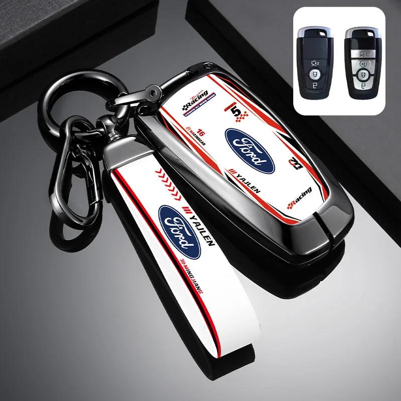 Car Sticker 2026 Ford Car Remote Key Case Cover For Ford Fusion Mustang Explorer F150 F250 F350 2017 2018 EcoSport Edge S-MAX Ra
