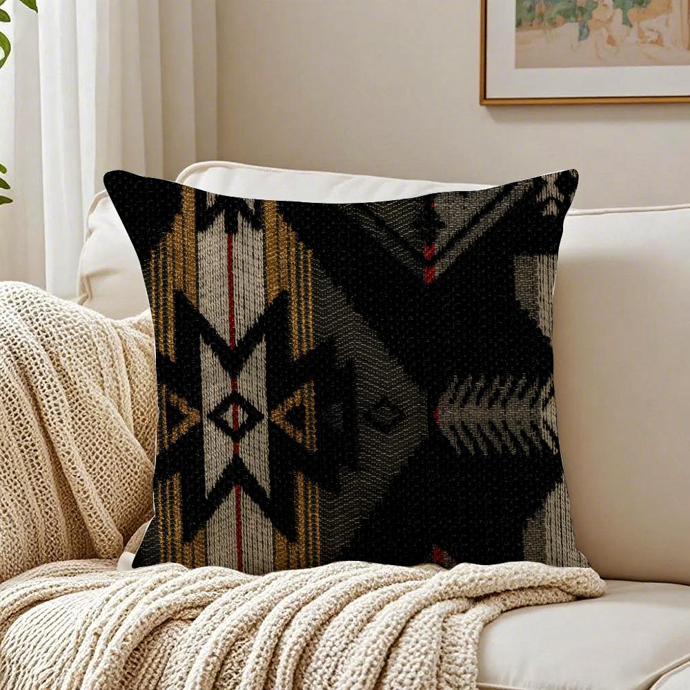 Moroccan Style Art Pillow Case Double-Sided Plush Sofa Cushion Covers Organic Breathable Invisible Zipper