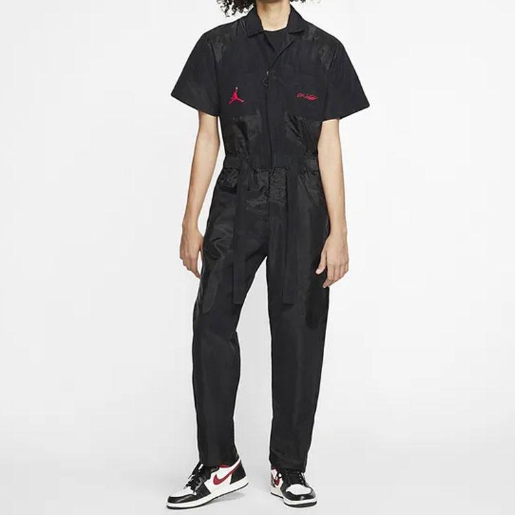 Jordan X Off-White Collaborative Edition Комбинезон для спецодежды Мужские брюки Черный CV0669-010
