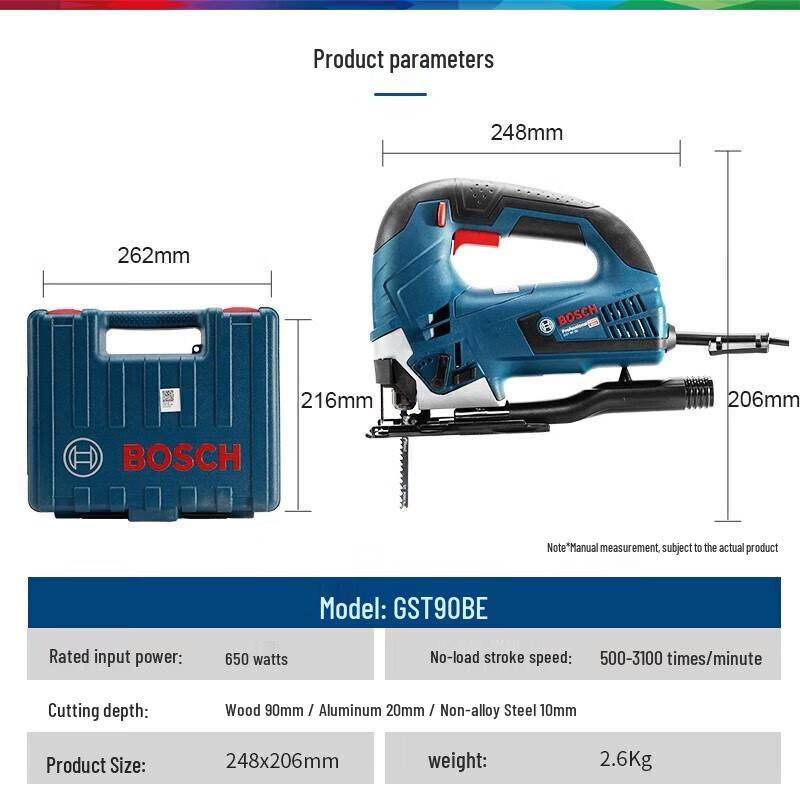Bosch 650W GST90BE Multi-Function Jigsaw CN plug (adapter included)