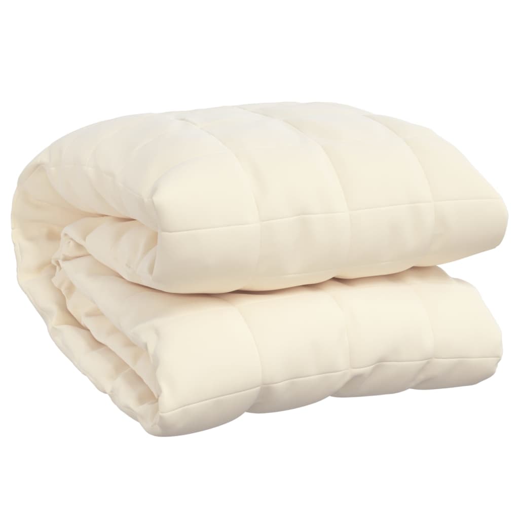 Weighted Blanket Light Cream 140 x 200 cm 6 kg Fabric