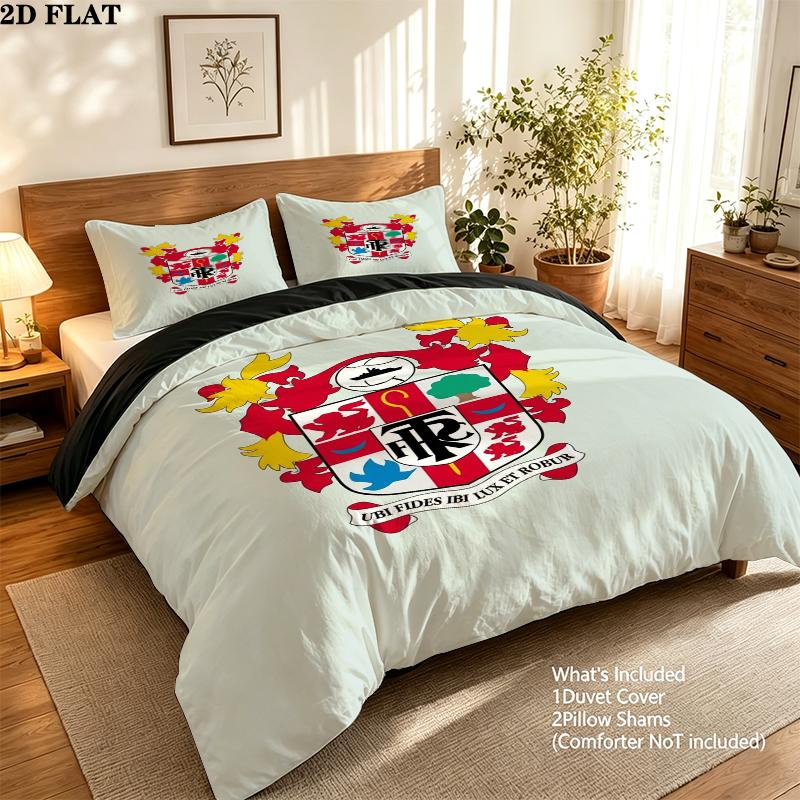 Tranmere Rovers FC Pattern Bedding uilt Set uilt Cover Pillowcase Home Decoration Birthday Gift (1 * duvet cover + 2 * pillowcase without core)