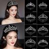 Birthday Crown Headband Premium Rhinestone Crown Headgear Princess Hair Comb Headband Wedding Dress Up Headgear