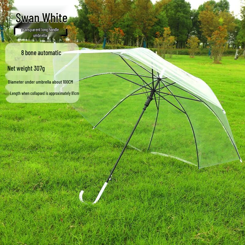NANQIAO Большой прозрачный зонт-трость с двойным куполом
