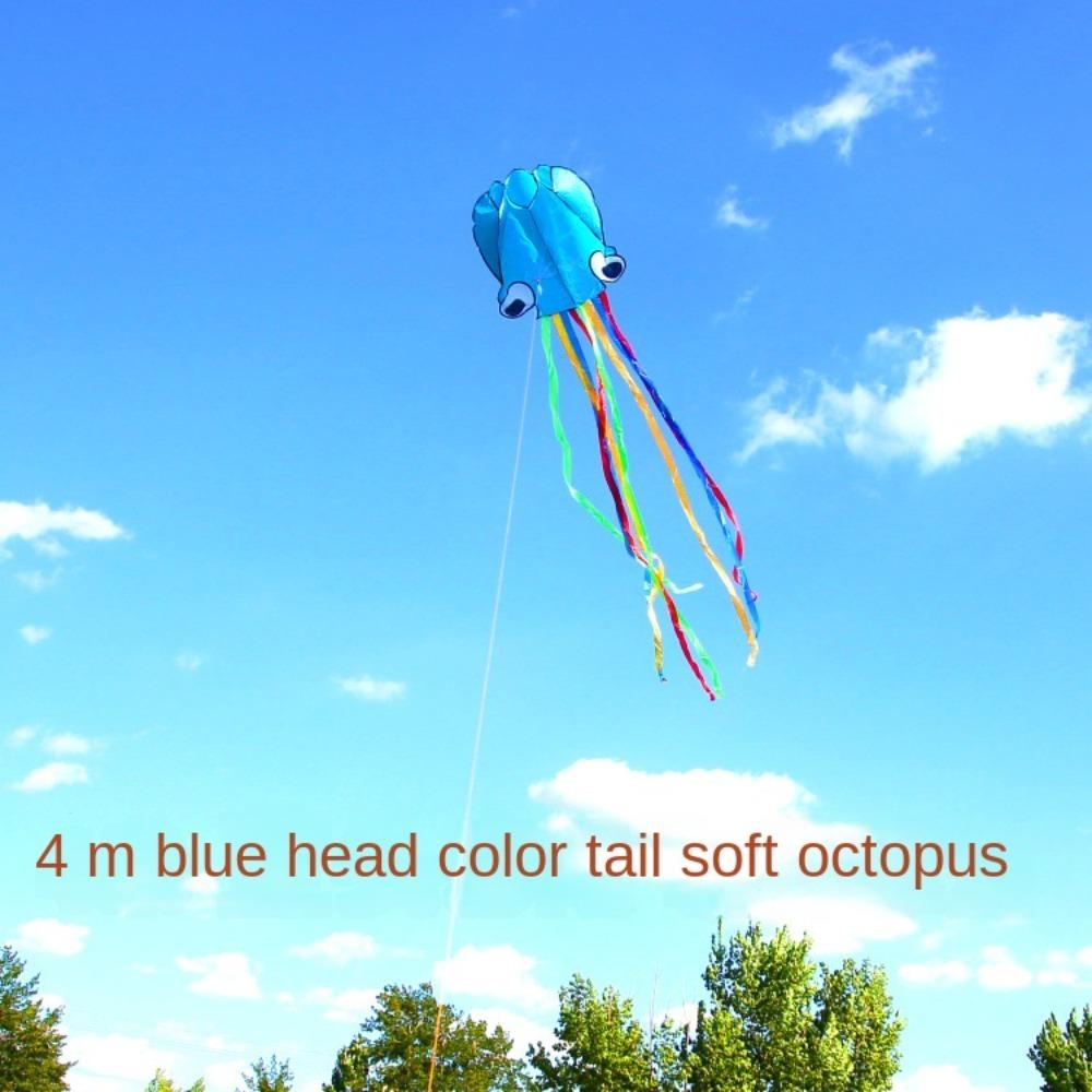 Orange 3D 3D Kite 4m Giant Soft Kite Factory Outlet Children Flying Kite  Family Interaction