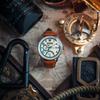AVI-8 Hawker Hurricane Mckellar Dual Time коричневый бежевый кожаный ремешок кремовый циферблат AV-4101-0C кварцевые мужские часы с дополнительным ремешком