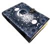Винтажные страницы с краями Sun-Moon, кожаный журнал, кожаный блокнот, кожаный дневник с замком премиум-класса, лучший подарок на праздники