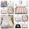 2023 New Style Home Textiles Unique Design Duvet Cover Set 3D Unicorn Printing Bed Cover Suit Girls Single Size Bedding Sets