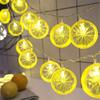 Lemon-shaped Fairy Light Orange Slices String Light Decoration Lemon Orange Light  Yard