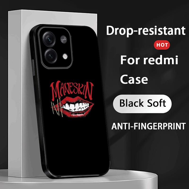 Чехол для телефона Maneskin с крутым узором группы Для Redmi Note 14 13 12 11 Pro Plus S 5G 14C A3 Мягкая черная задняя крышка телефона