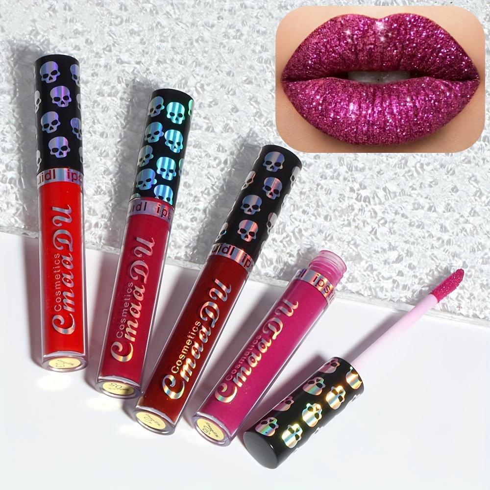 Skull Lip Gloss - Long Lasting, Moisturizing Liquid Lipstick For All Skin Types, Radiant Adult Makeup, Lightweight  - Variety Pack