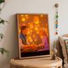 Disney digital oil painting Rapunzel Flynn lantern art handmade diy gift home decoration