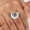 Кольцо из стерлингового серебра 925 пробы с драгоценным камнем голубой топаз, ручная работа, подарок для женщин RR-48-2